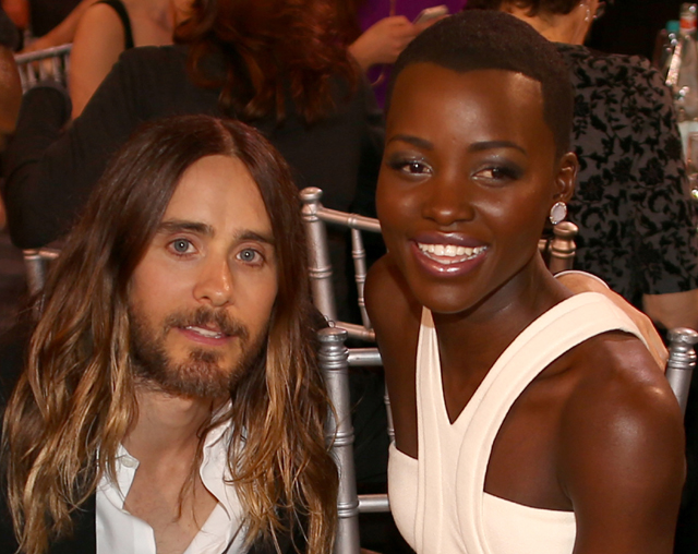 Jared Leto and Lupita Nyong'o, Lupita actress, oscar nominees, oscars 2014, jared leto dating, jared leto girlfriend, jared leto lupita, 12 years a slave girl, 12 years a slave actress