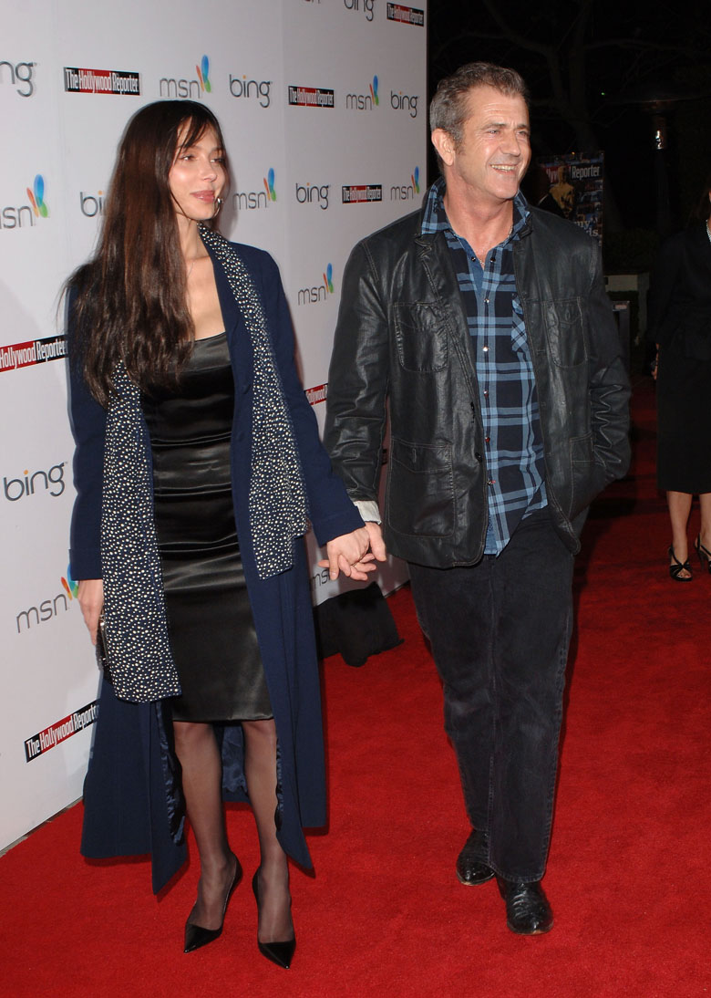 Gibson and Oksana Grigorieva. (Getty)