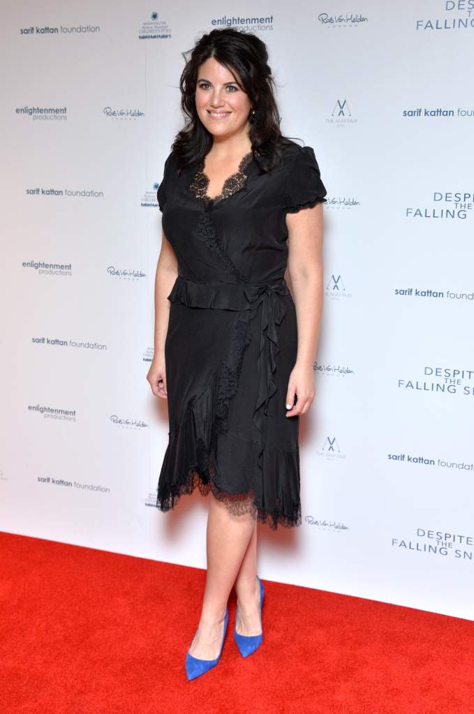 LONDON, ENGLAND - MARCH 23: Monica Lewinsky attends the gala screening of 'Despite The Falling Snow' on March 23, 2016 in London, United Kingdom. (Photo by Anthony Harvey/Getty Images)