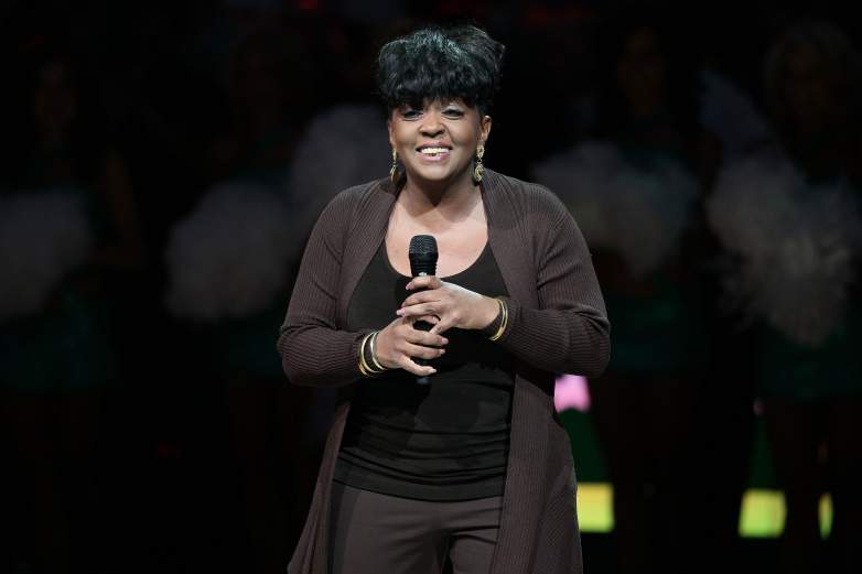 Anita Baker sings before the 2010 NBA Finals.