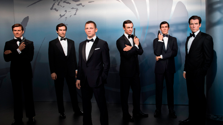 James Bond wax figures