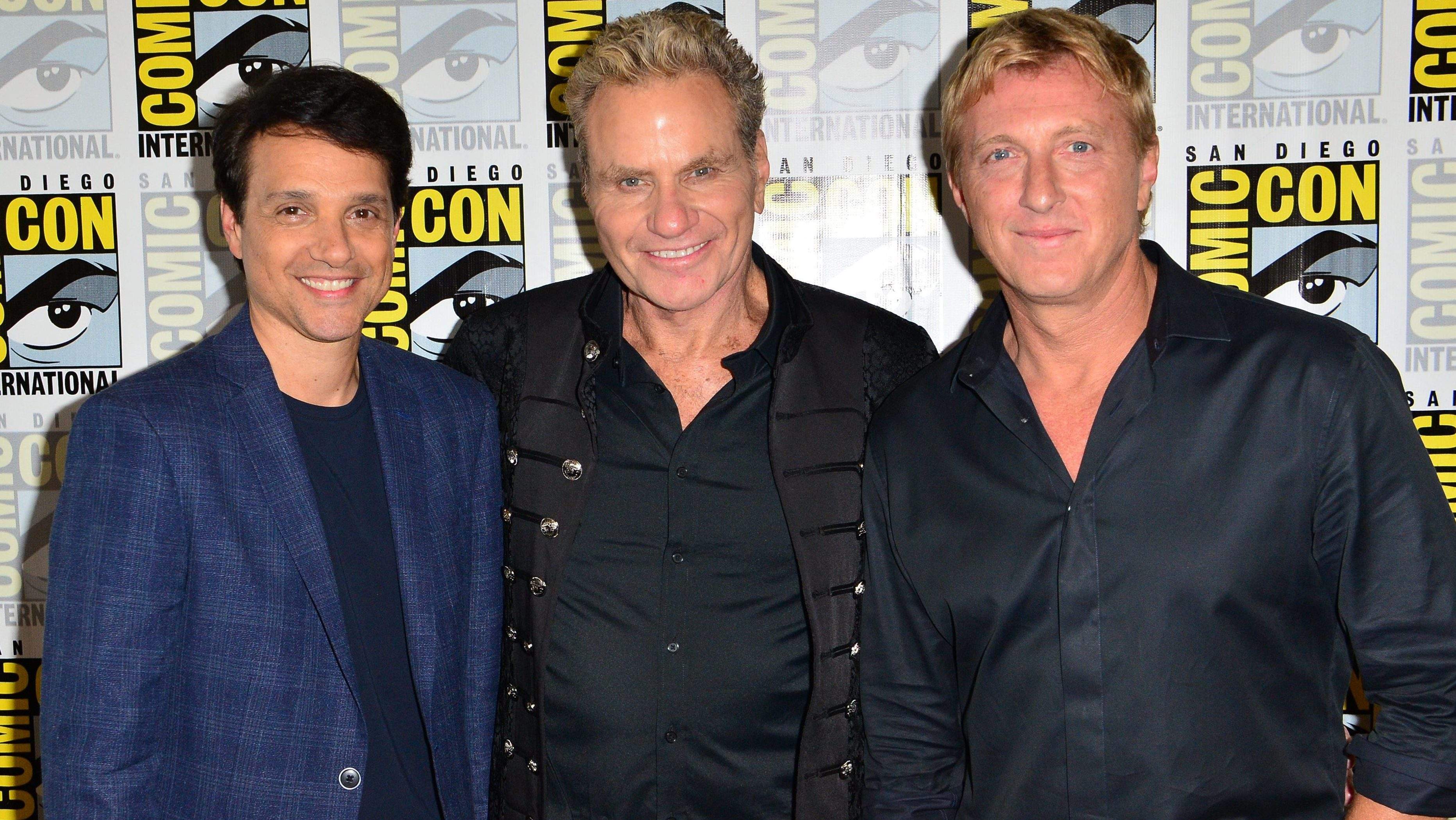 Ralph Macchio, Martin Kove and William Zabka
