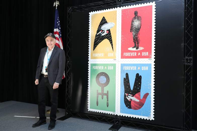 Actor Walter Koenig who portrayed USS Enterprise Navigation Officer Pavel Checkov on the Iconic television show "Star Trek" helps lauch the USPS "Star Trek" Forever Stamps at The Jacob K. Javits Convention Center