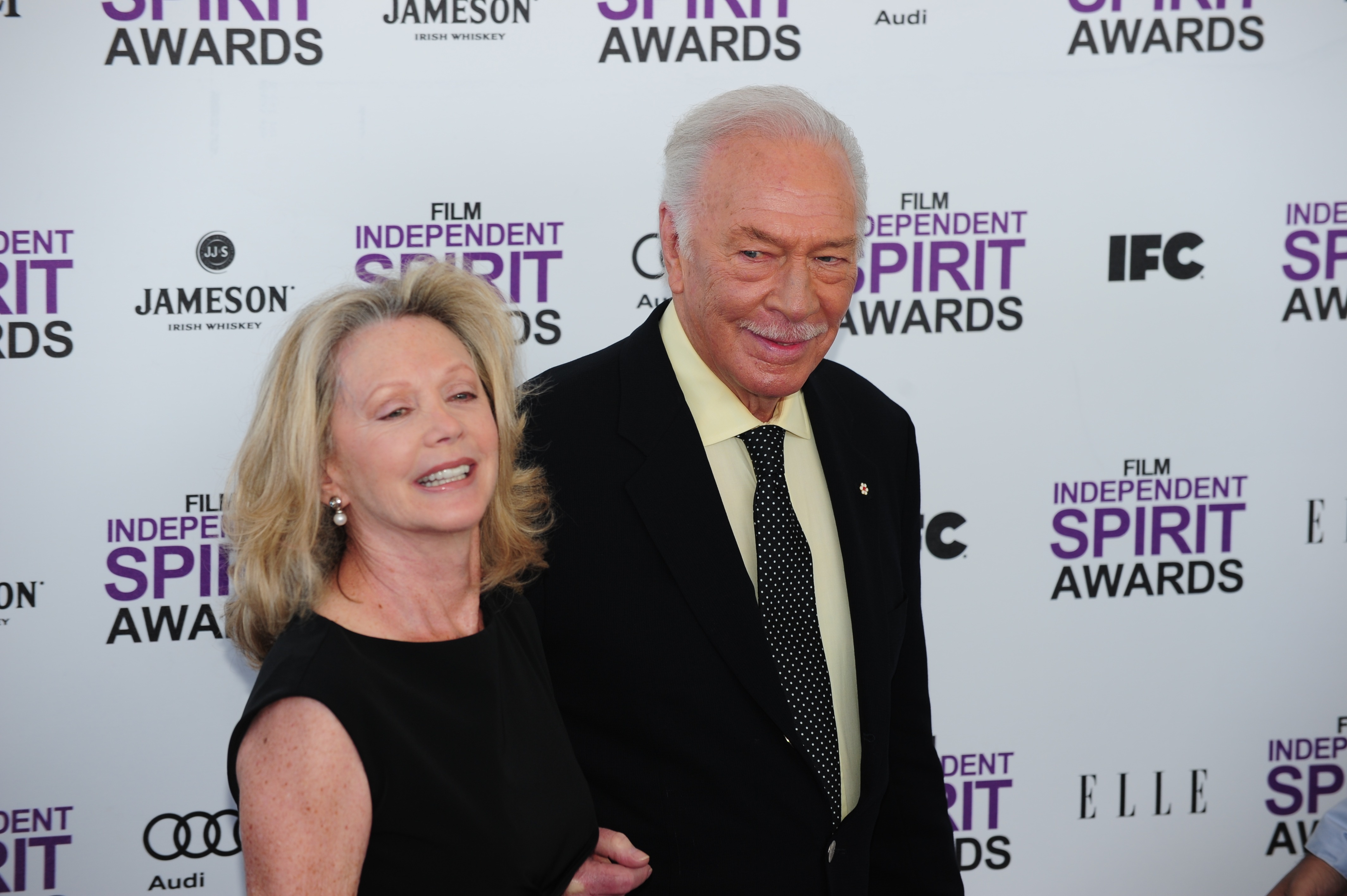 Actor Christopher Plummer (R) and actres