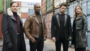 Helmut Zemo, Sam Wilson, Bucky Barnes, Sharon Carter