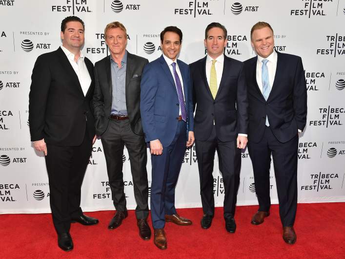 Jon Hurwitz, William Zabka, Ralph Macchio, Hayden Schlossberg and Josh Heald