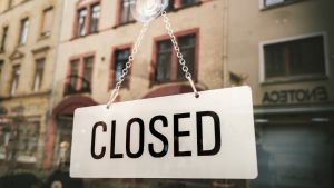 Store closed sign