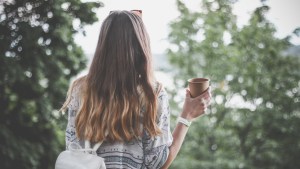The back of a woman
