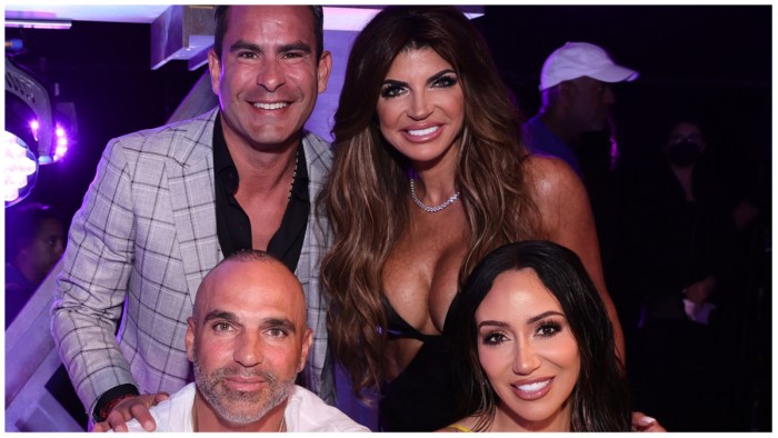 Joe Gorga, Luis Ruelas, Teresa Giudice and Melissa Gorga.