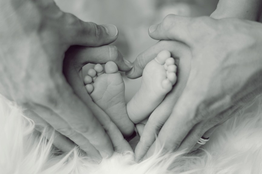 newborn with parents