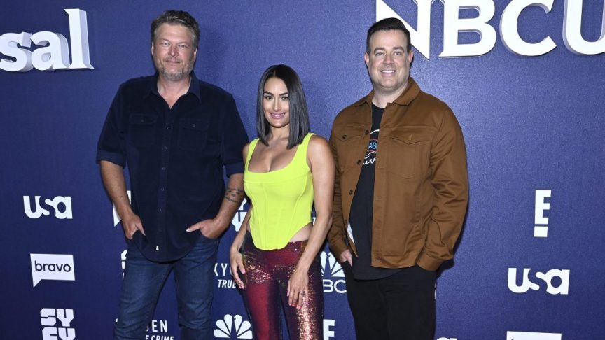 Blake Shelton, Nikki Bella, Carson Daly