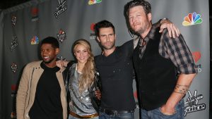 Usher, Shakira, Adam Levine, Blake Shelton