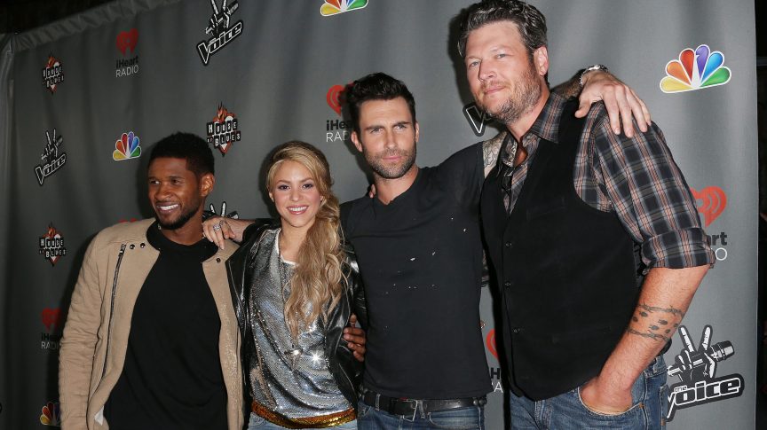 Usher, Shakira, Adam Levine, Blake Shelton