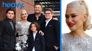 Gwen Stefani with Blake Shelton and her sons