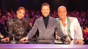Carrie Ann Inaba, Derek Hough, and Bruno Tonioli.