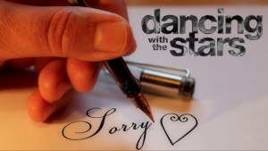 Someone writing "sorry."