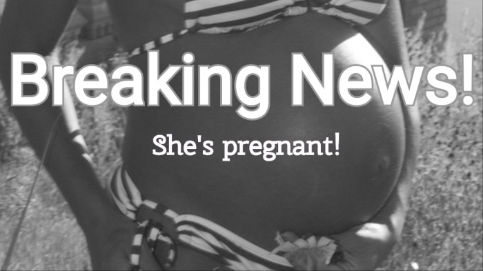 A baby bump.