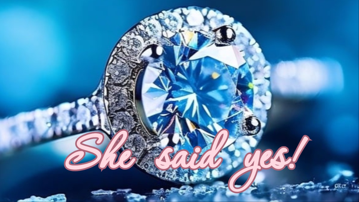 An engagement ring.
