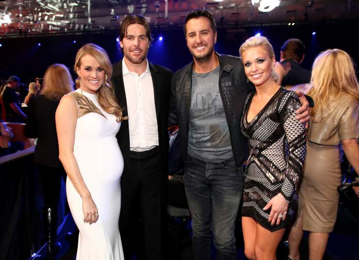 Carrie Underwood, Mike Fischer, Luke Bryan, Caroline Boyer Bryan