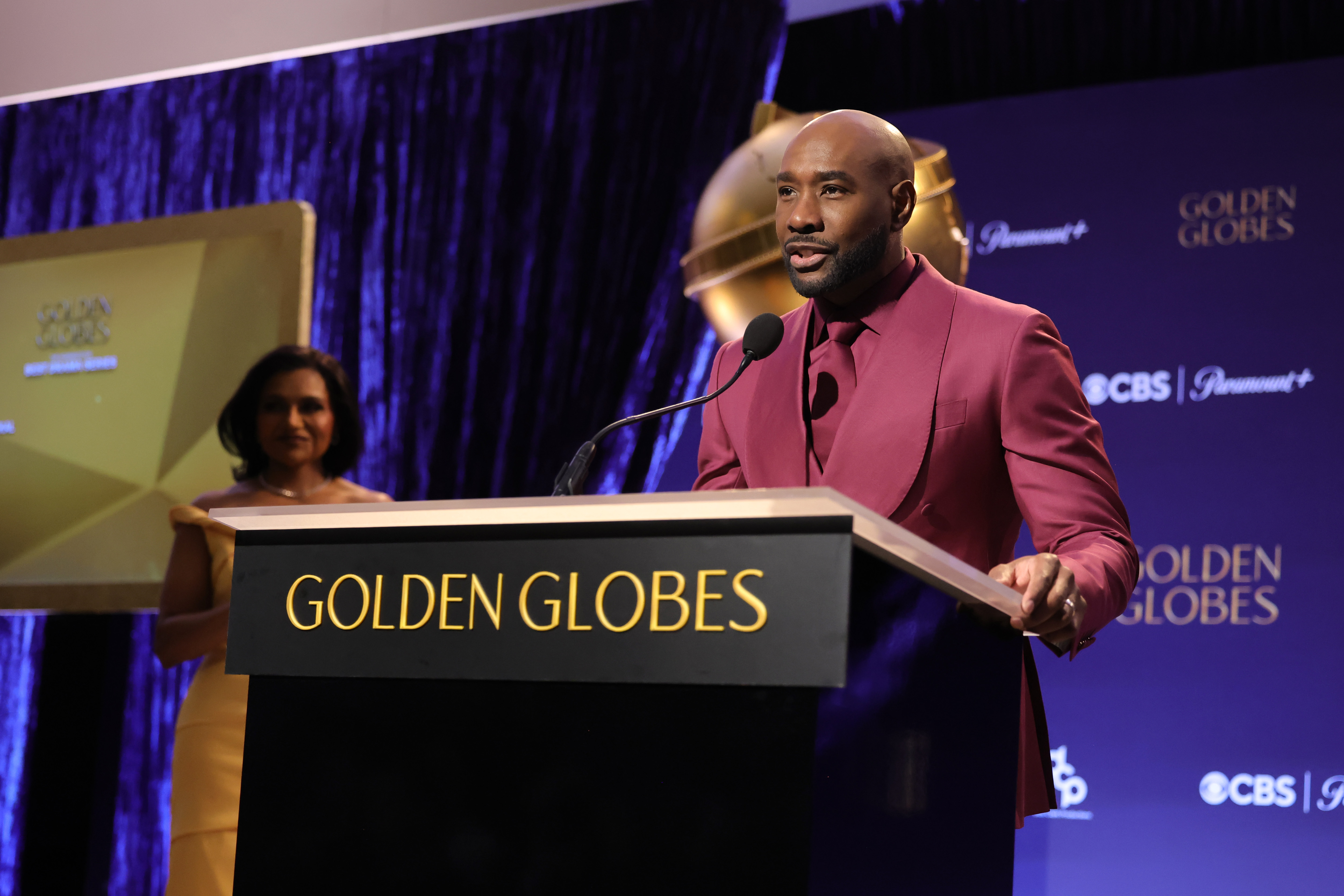 82nd Annual Golden Globes Nominations Announcement And Media Preview Event Mindy Kaling and Morris Chestnut