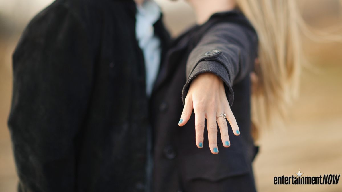 An engaged couple.