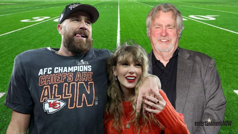Travis Kelce, Taylor Swift, and Ed Kelce.