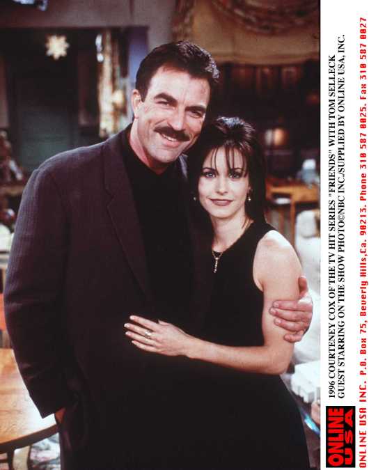 COURTENEY COX AND TOM SELLECK ON "FRIENDS"