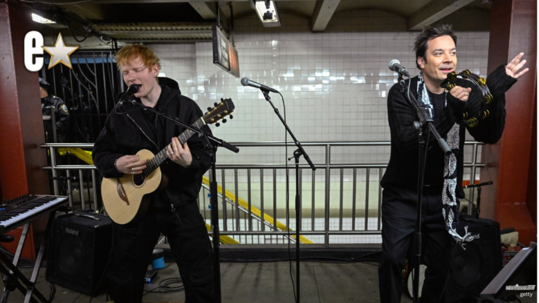 Ed Sheeran and Jimmy Fallon