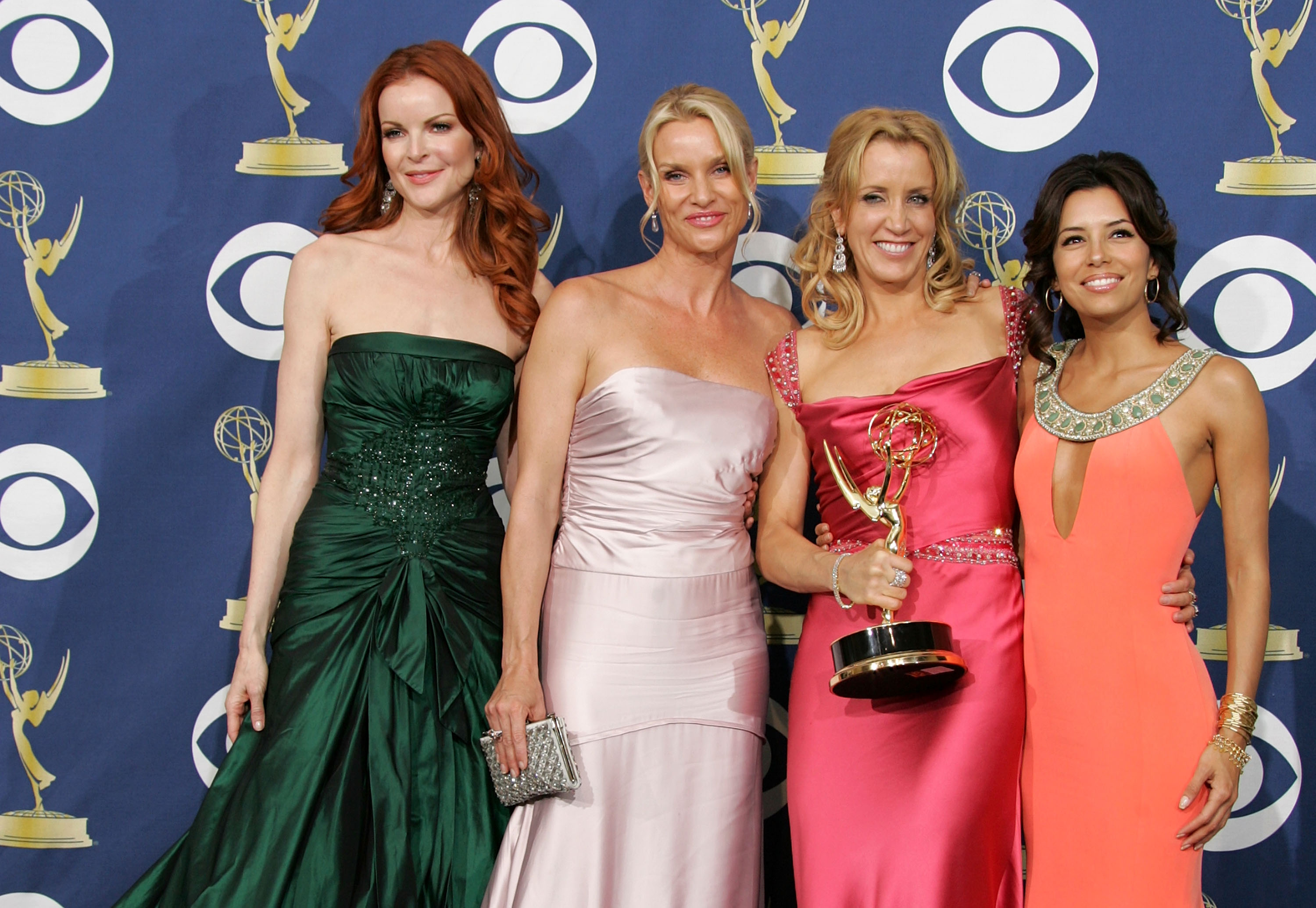 Desperate Housewives Cast (Marcia Cross, Nicollette Sheridan, Felicity Huffman, and Eva Longoria) at Emmy Awards in 2005