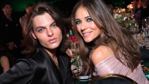 Elizabeth Hurley and Damian Hurley pose for photo