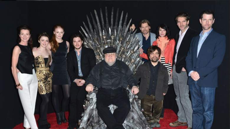 Actors Michelle Fairley, Maisie Williams, Sophie Turner, Kit Harington, executive producer George R.R. Martin, actors Nikolaj Coster-Waldau, Peter Dinklage, Lena Headey, co-creator/executive producer David Banioff and co-creator/executive producer D.B. Weiss attend The Academy of Television Arts & Sciences' Presents An Evening With "Game of Thrones"