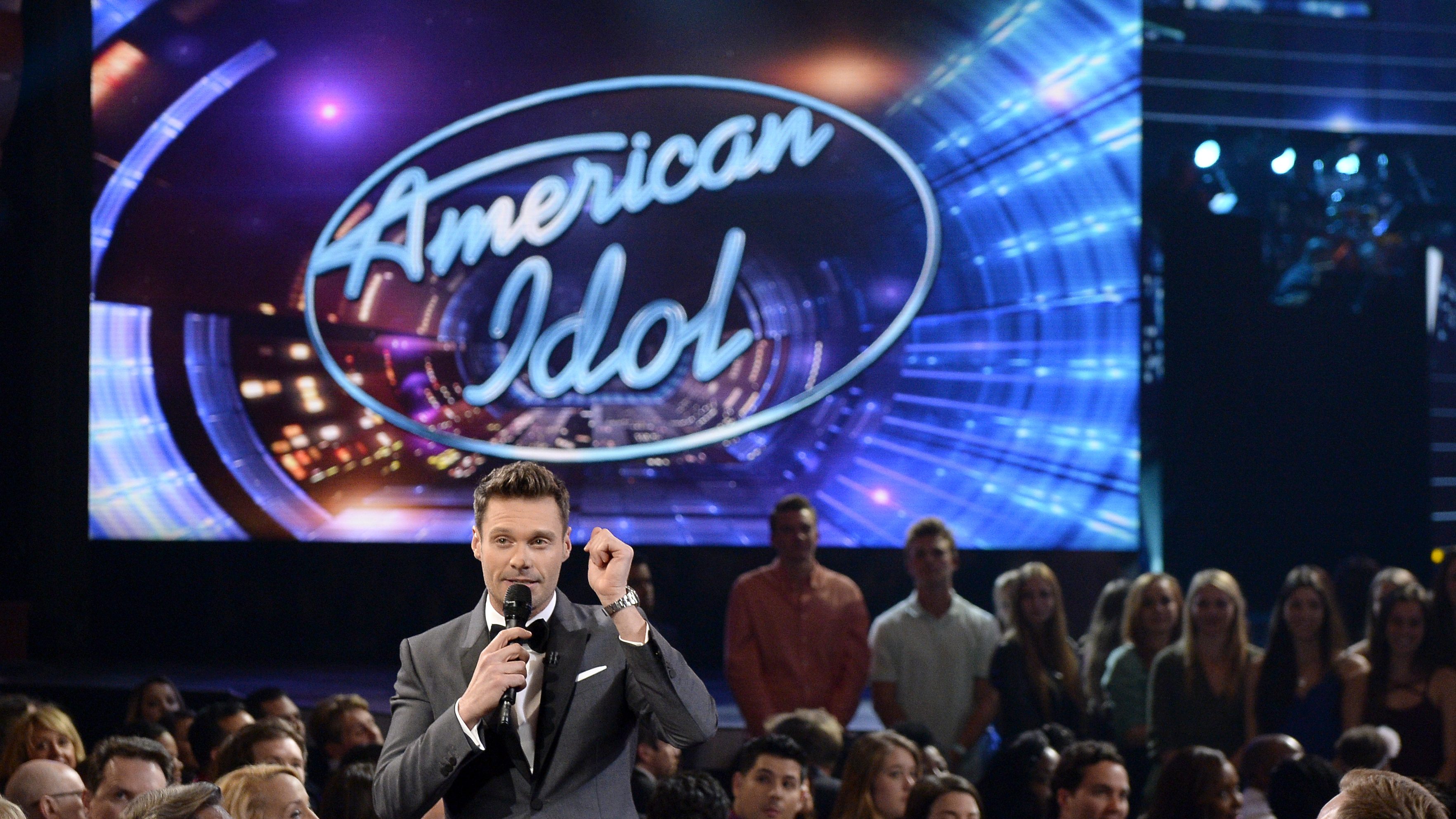 Host Ryan Seacrest at FOX's "American Idol" finale.