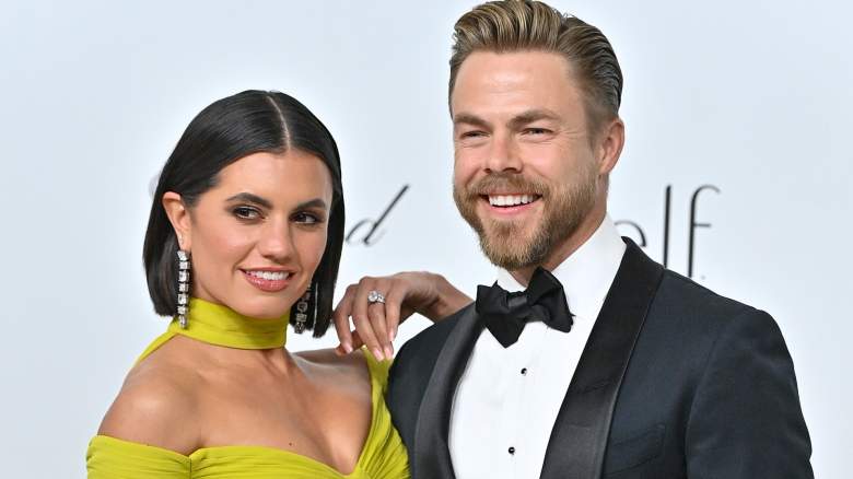 Hayley Erbert and Derek Hough smiling