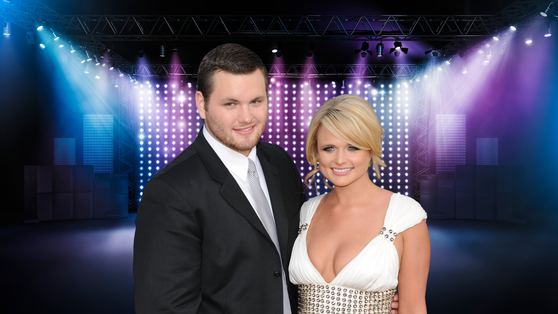 Miranda and Luke Lambert posing together