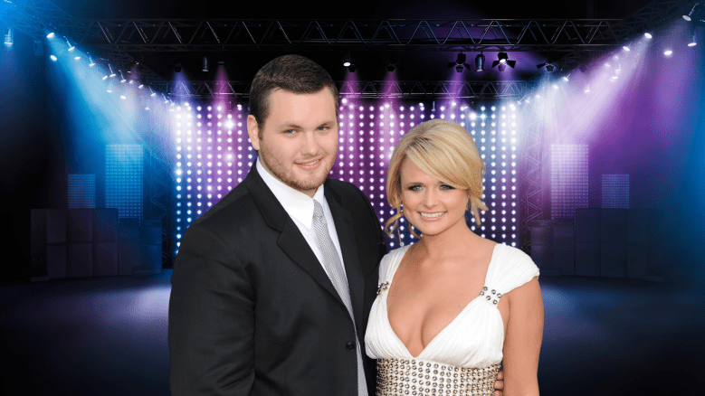 Miranda and Luke Lambert posing together