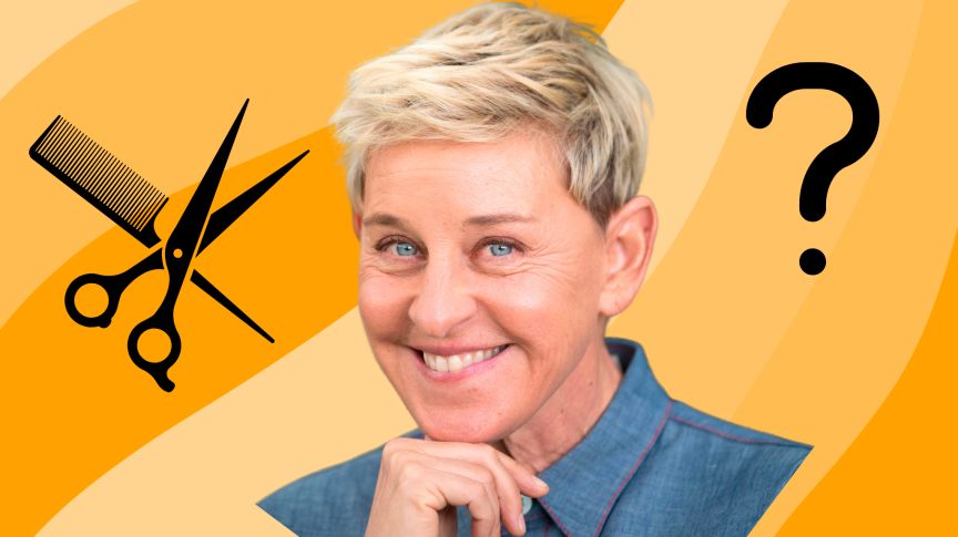 Ellen DeGeneres Hair Transformation Glimpse