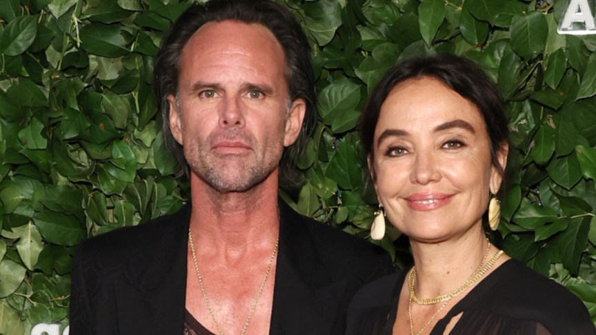 Walton Goggins and Nadia Conners attend an event