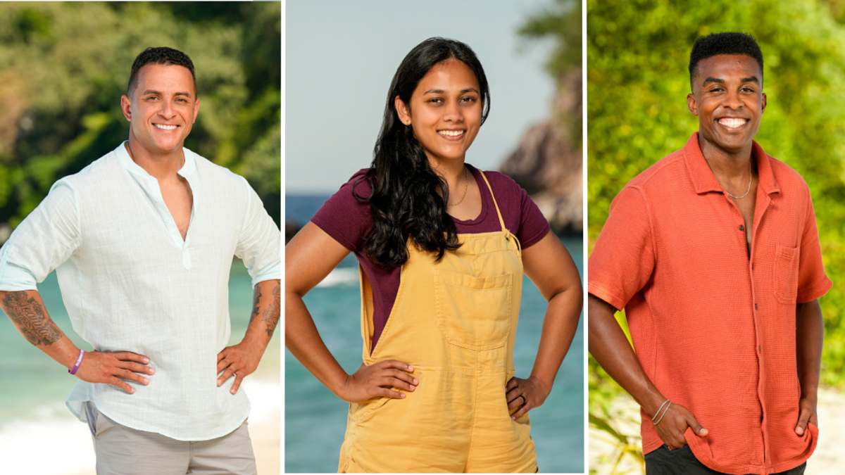 Joe Hunter, Kamilla Karthigesu and Kyle Fraser on "Survivor 48"