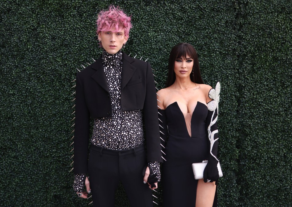 MGK and Megan Fox pose at the 2022 Billboard Music Awards