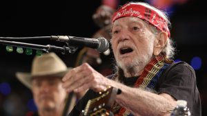 Willie Nelson performs at Kamala Harris campaign rally in 2024