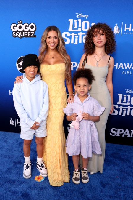 Alison Holker and her children Maddox, Zaia, and Weslie