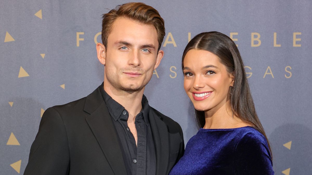 James Kennedy (L) and Ally Lewber attend the grand opening of Fontainebleau Las Vegas