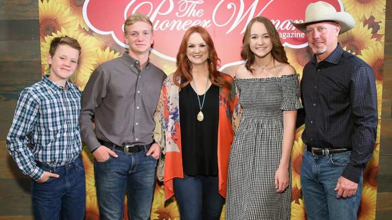 The Pioneer Woman Ree Drummond with her husband and three of her four children
