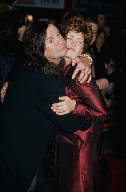 Sharon Osbourne and Ozzy Osbourne at the Hollywood premiere of 'Little Nicky' in 2000
