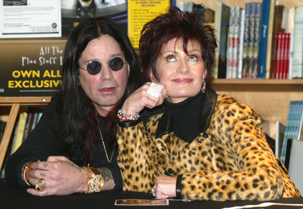 Ozzy Osbourne and Sharon Osbourne at the Virgin Megastore for the DVD release of "The Osbournes: The First Season" in 2003