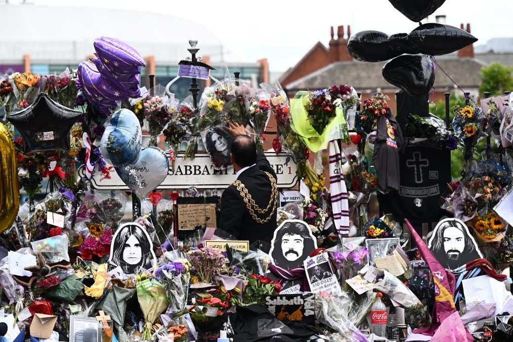 Black Sabbath Bench and Bridge prior to Ozzy Osbourne's funeral 