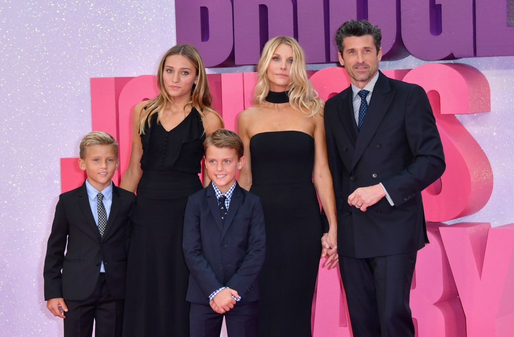 Patrick Dempsey with his family in 2016 in London, England.