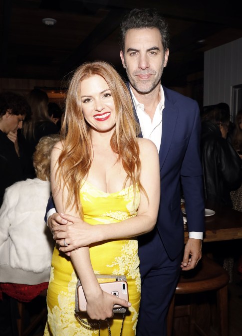Actors Isla Fisher and Sacha Baron Cohen 