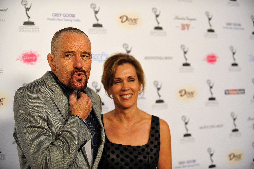 Actor Bryan Cranston (L) and his wife Robin Dearden