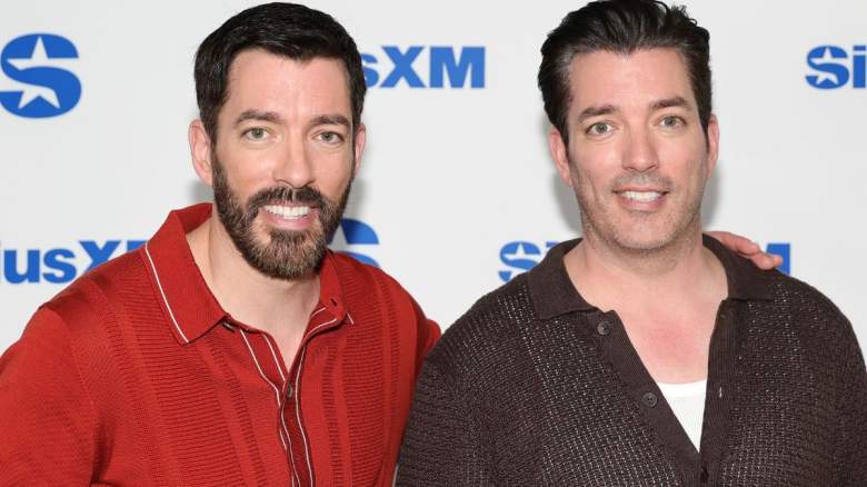 Property Brothers Drew Scott and Jonathan Scott visit SiriusXM Studios on July 09, 2025 in New York City